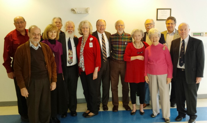 Long-time leaders and supporters of HSN who attended the “Celebration of Collaboration” breakfast meeting on 12/18/14 Left-right: Peter Safir, Ken Schorr, Nancy Nicholson, Charles Page, Frank Mansfield, Trena Palmer, Jim Kelley, Paul Walker, Martha Brown, Dale Mullennix, Caroline Myers, Tony Marciano, Ted Fillette